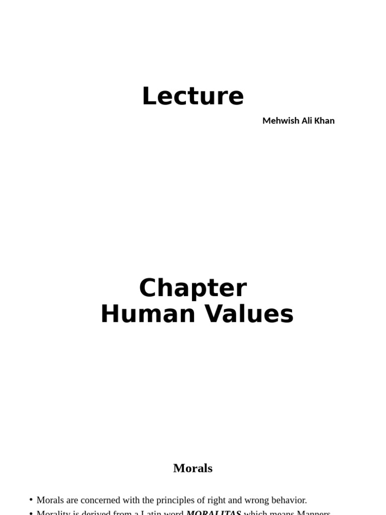 Understanding Human Values and Morals | PDF | Morality | Value (Ethics)