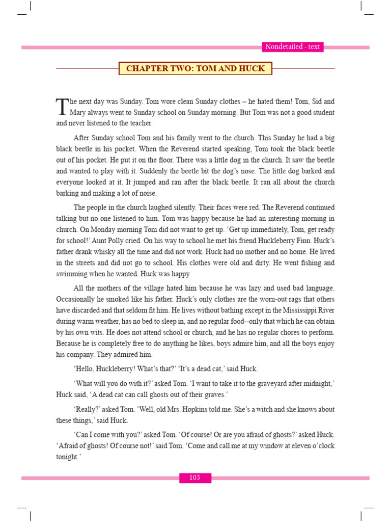 5. the Adventures of Tom Sawyer GÇô Mark Twain (Non-Detailed Text ...