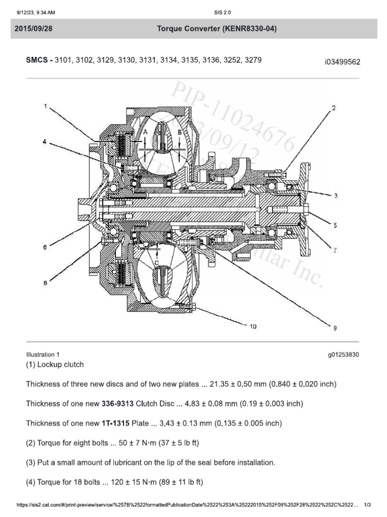 Torque Converter Specification | PDF