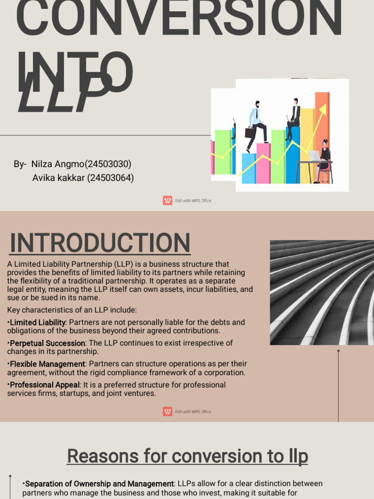 Conversion Into Llp | PDF | Limited Liability Partnership | Partnership