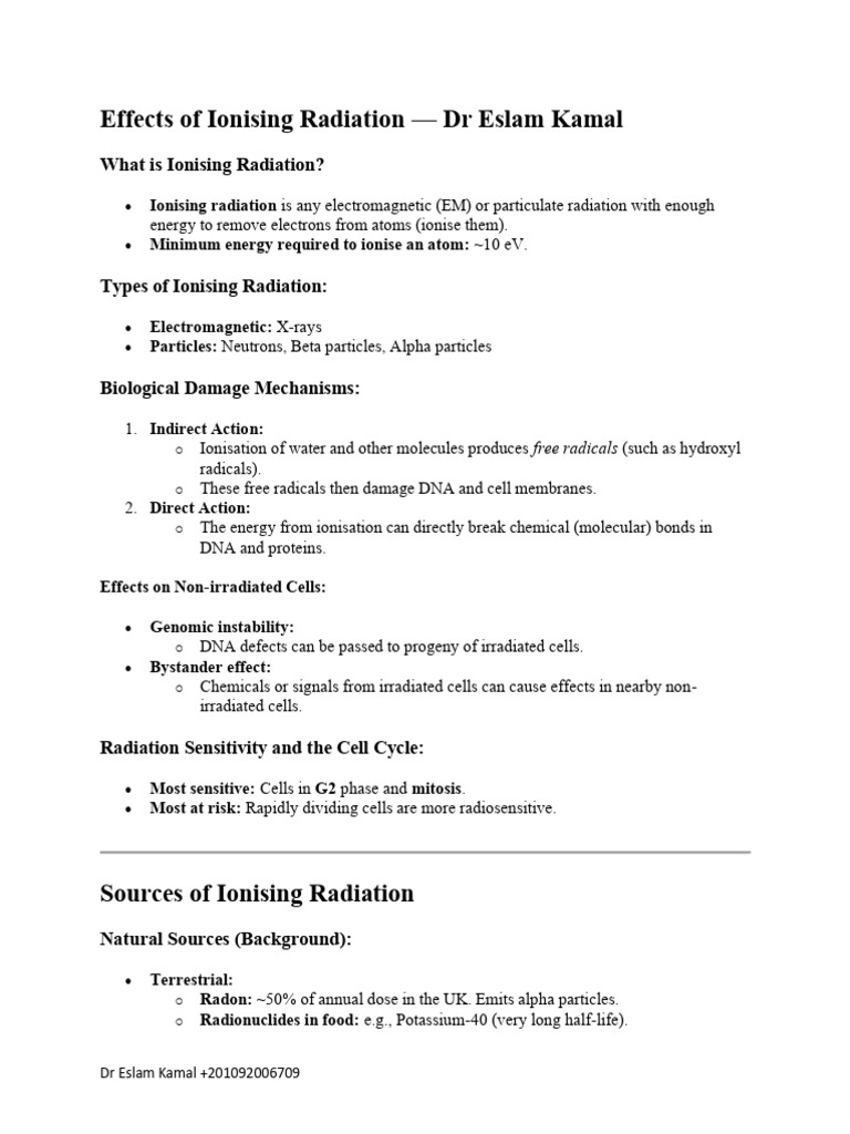 Understanding Ionising Radiation Effects | PDF | Ionizing Radiation ...