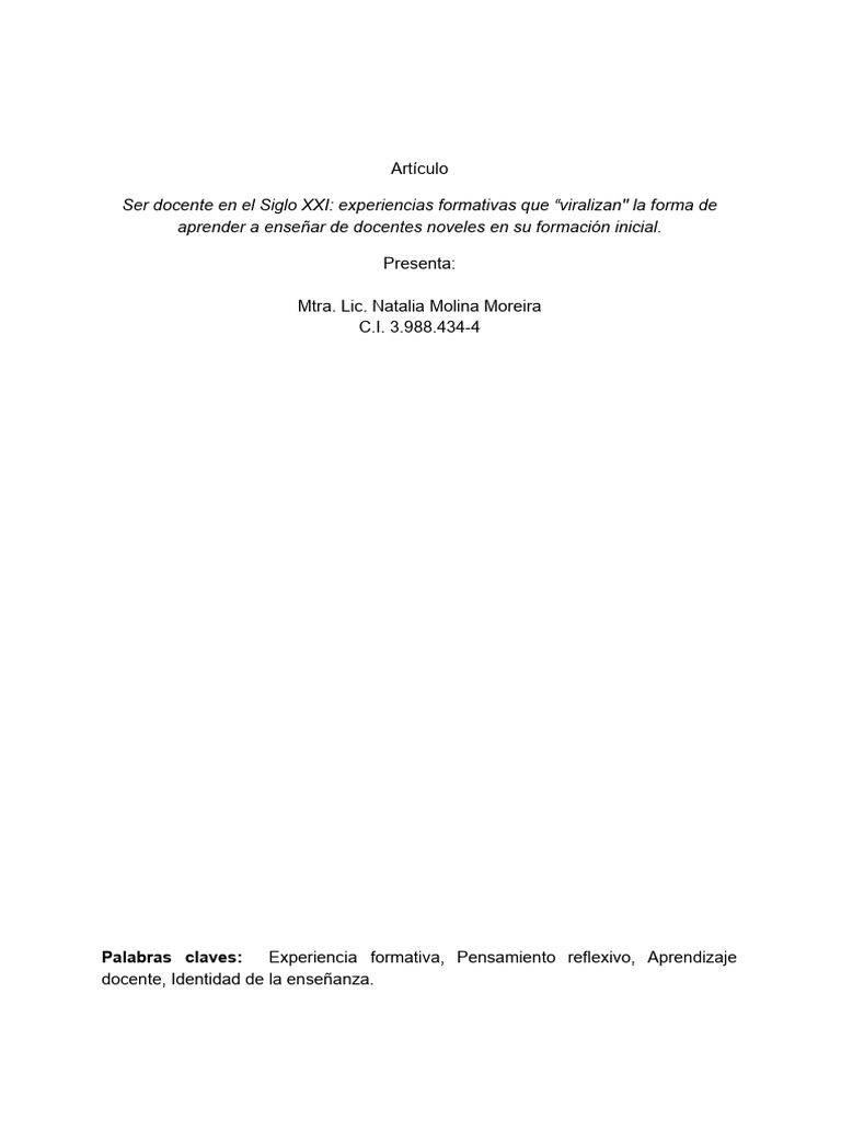 Formación docente en el siglo XXI | PDF | Enseñando | Maestros