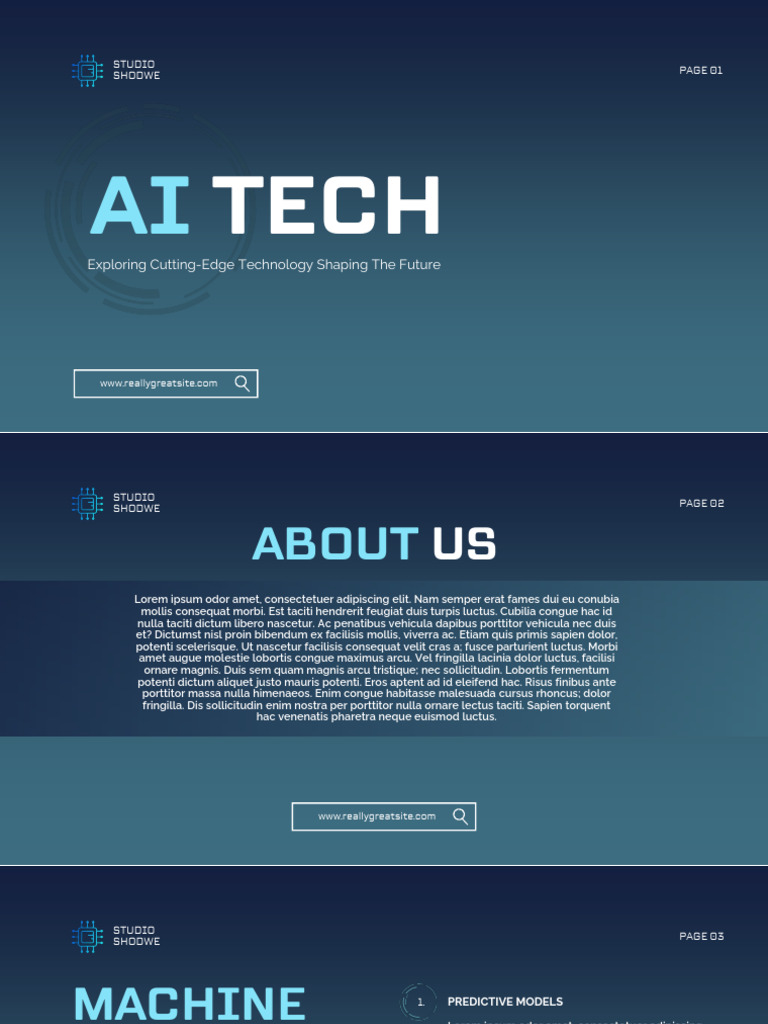 Blue Modern AI Technology Presentation | PDF