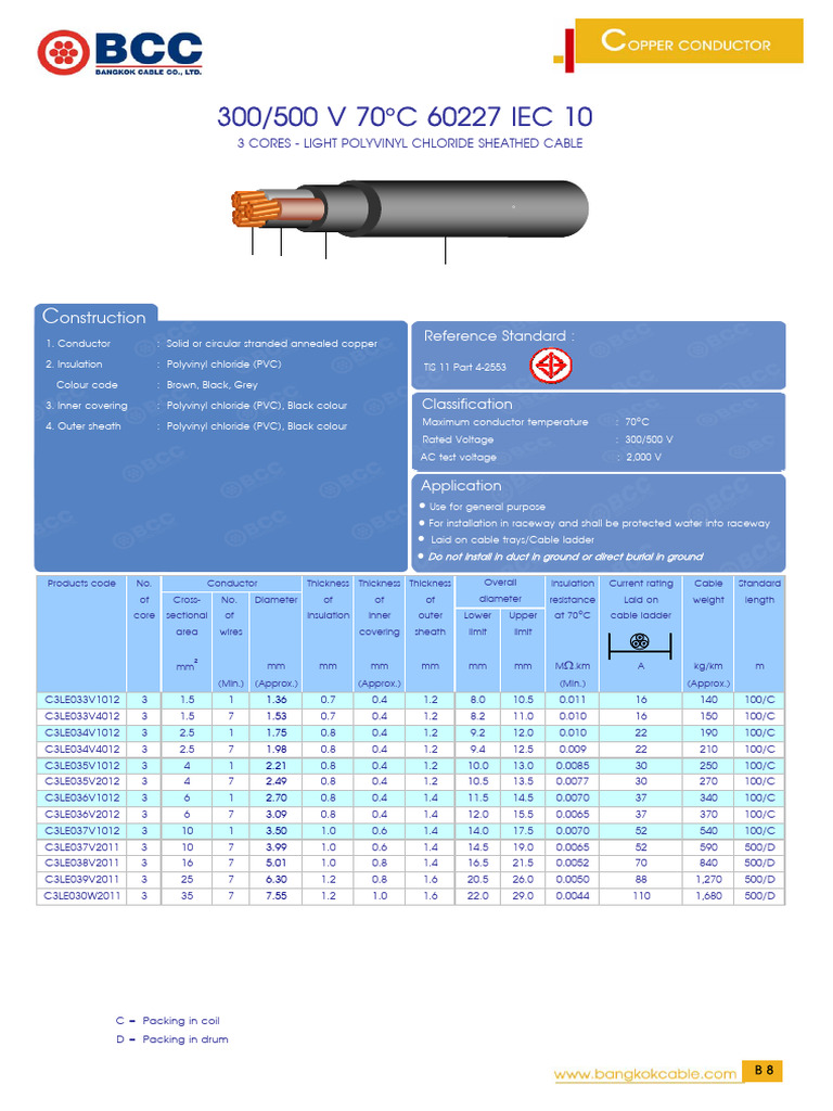 131004_8-300!500V 70C 60227 IEC 10-3C | PDF | Insulator (Electricity ...