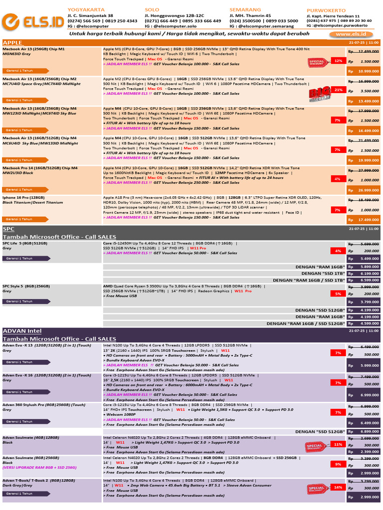 ELS-21-Juli-2025 | PDF | Computer Hardware | Apple Inc. Hardware