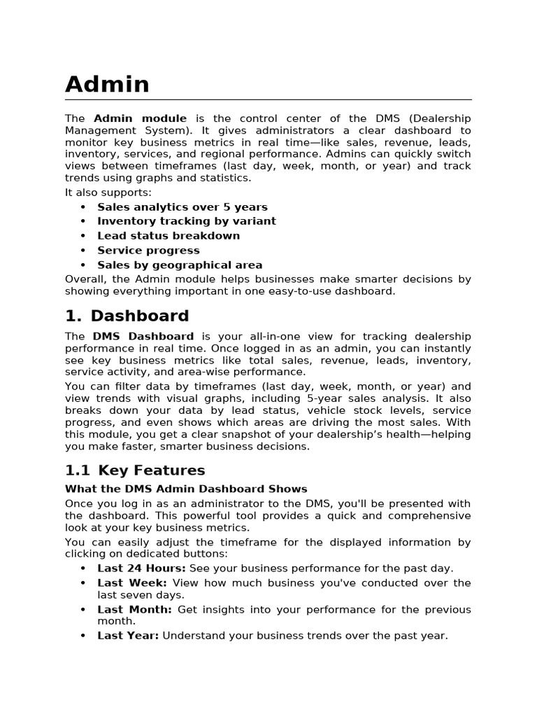 Admin: 1. Dashboard | PDF | Performance Indicator