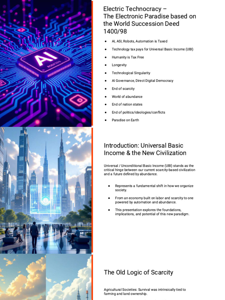 Universal Basic Income and the Electric Technocracy | PDF | Taxes ...