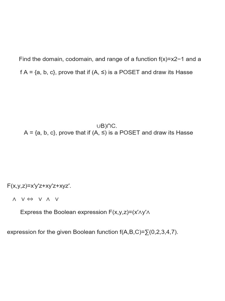 Discrete Mathematics Concepts and Problems | PDF | Group (Mathematics ...