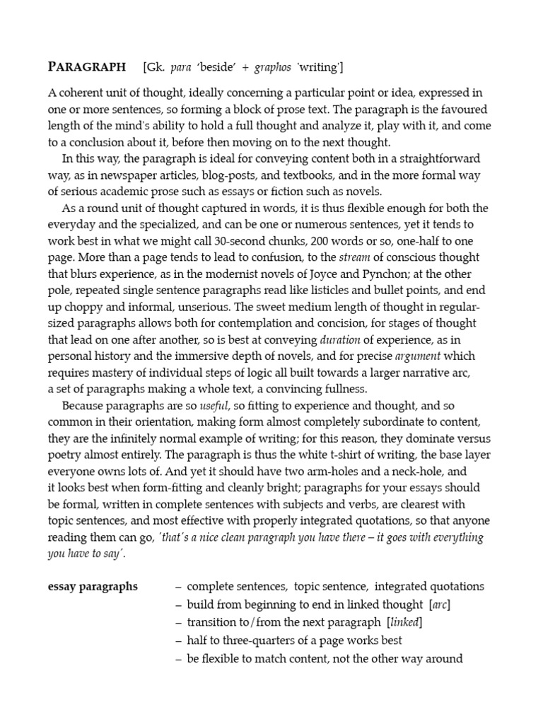 Mastering Paragraph Structure for Essays | PDF | Grammar | Language ...