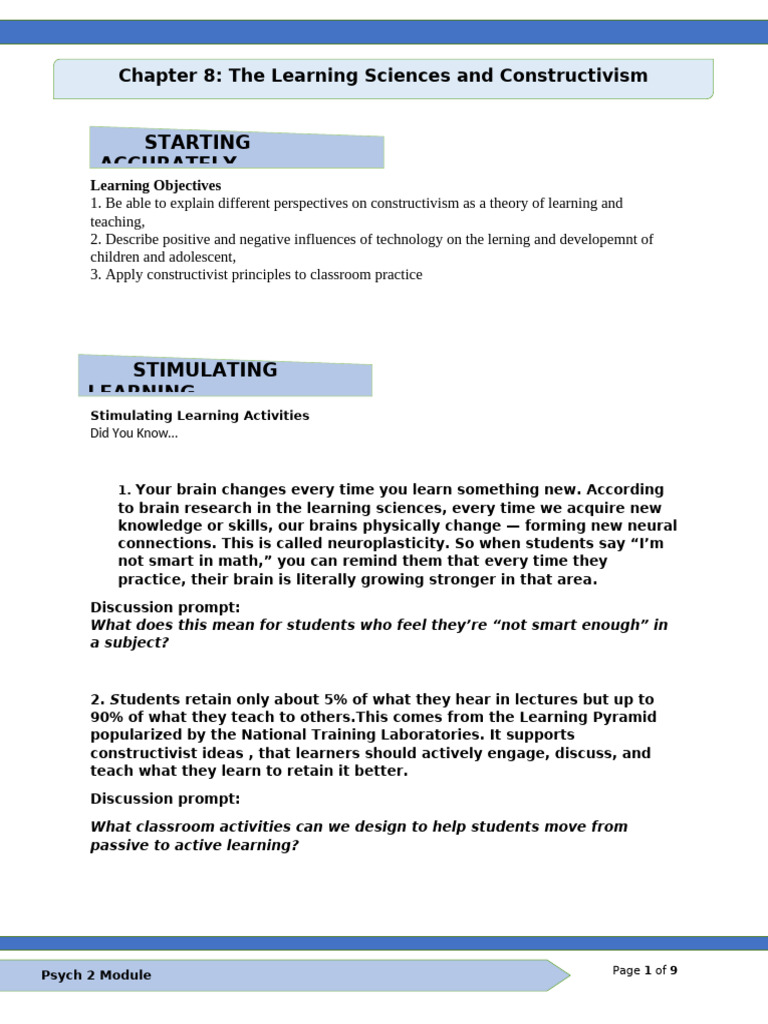 Constructivism in Learning Sciences | PDF | Constructivism (Philosophy ...