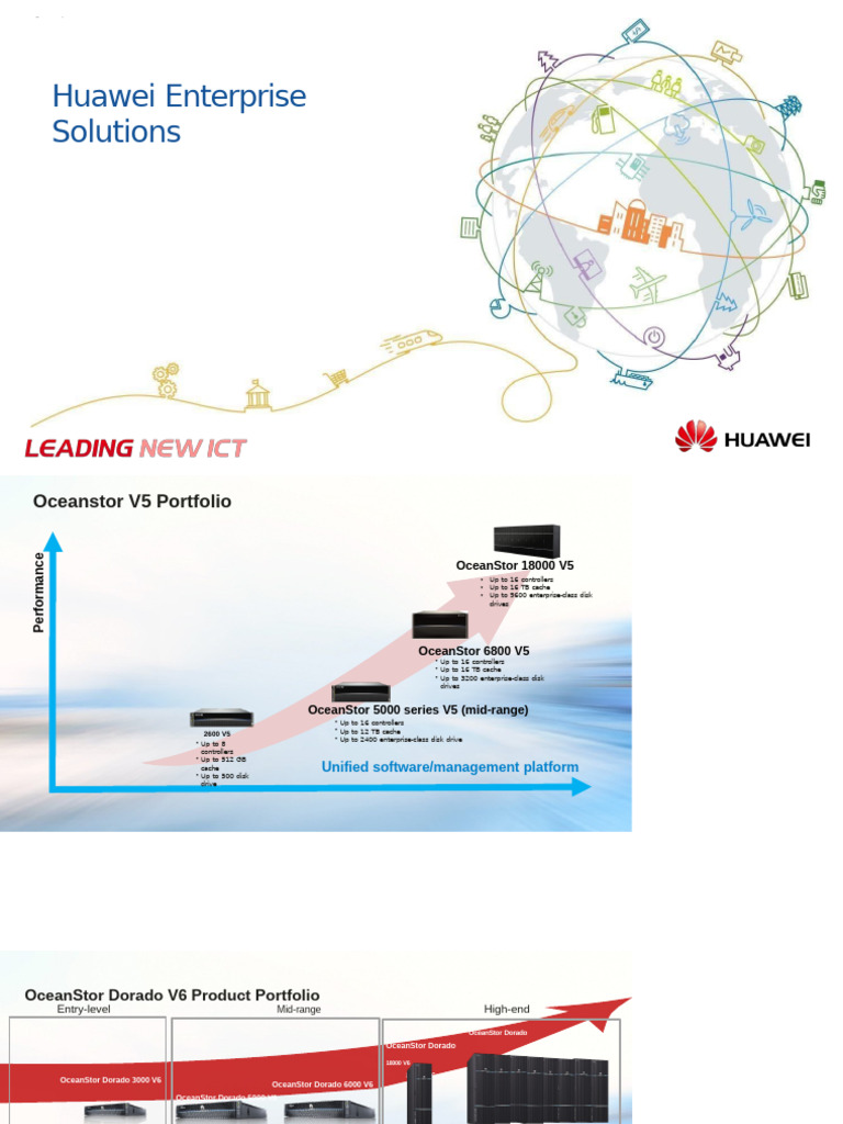 Huawei OceanStor V5 Storage Solutions | PDF | Telecommunications | Data ...