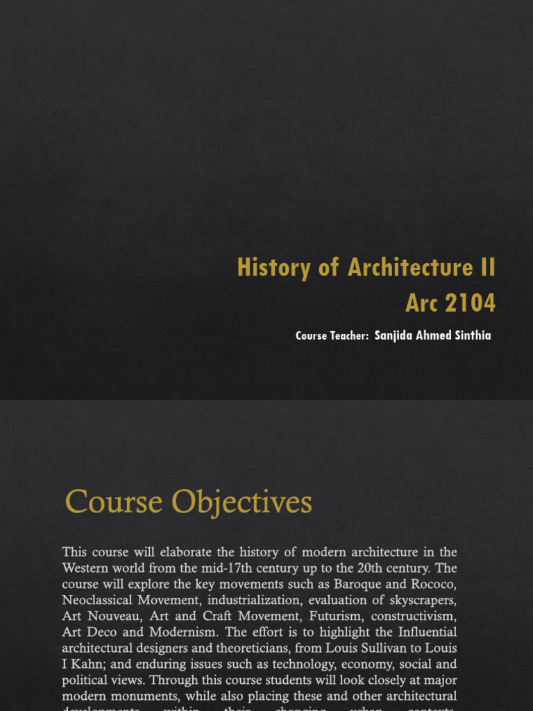 Modern Architecture History Overview | PDF | Baroque | Architectural Design