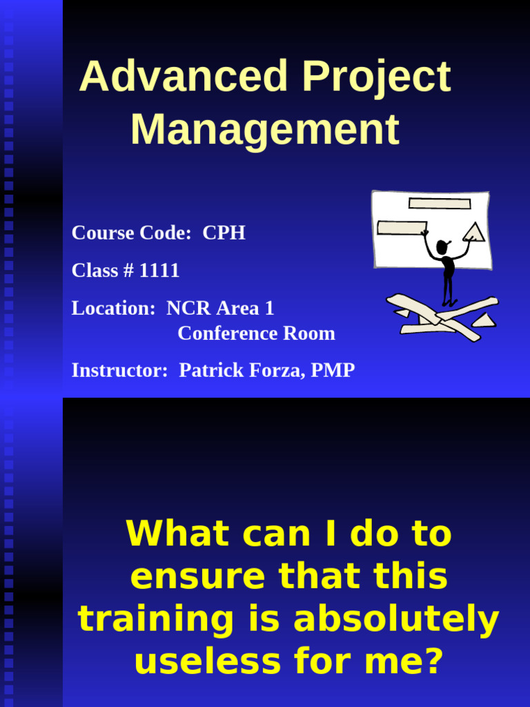 Module 00 Adv PM Introduction | PDF