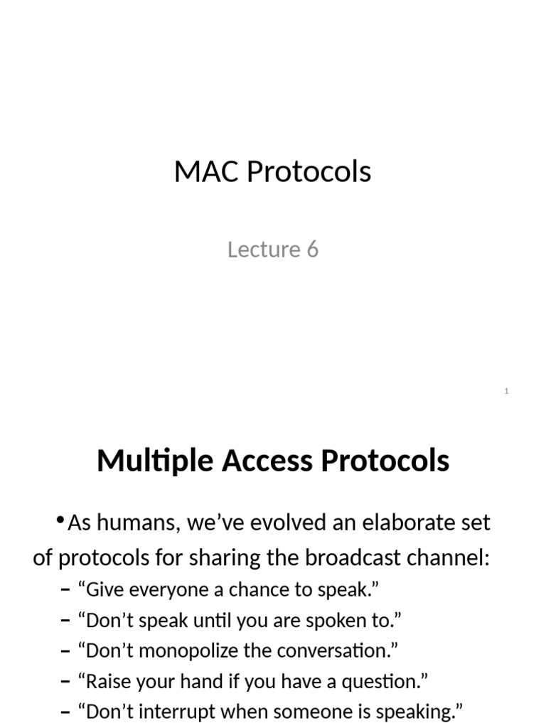 Understanding Multiple Access Protocols | PDF | Computing | Computer ...