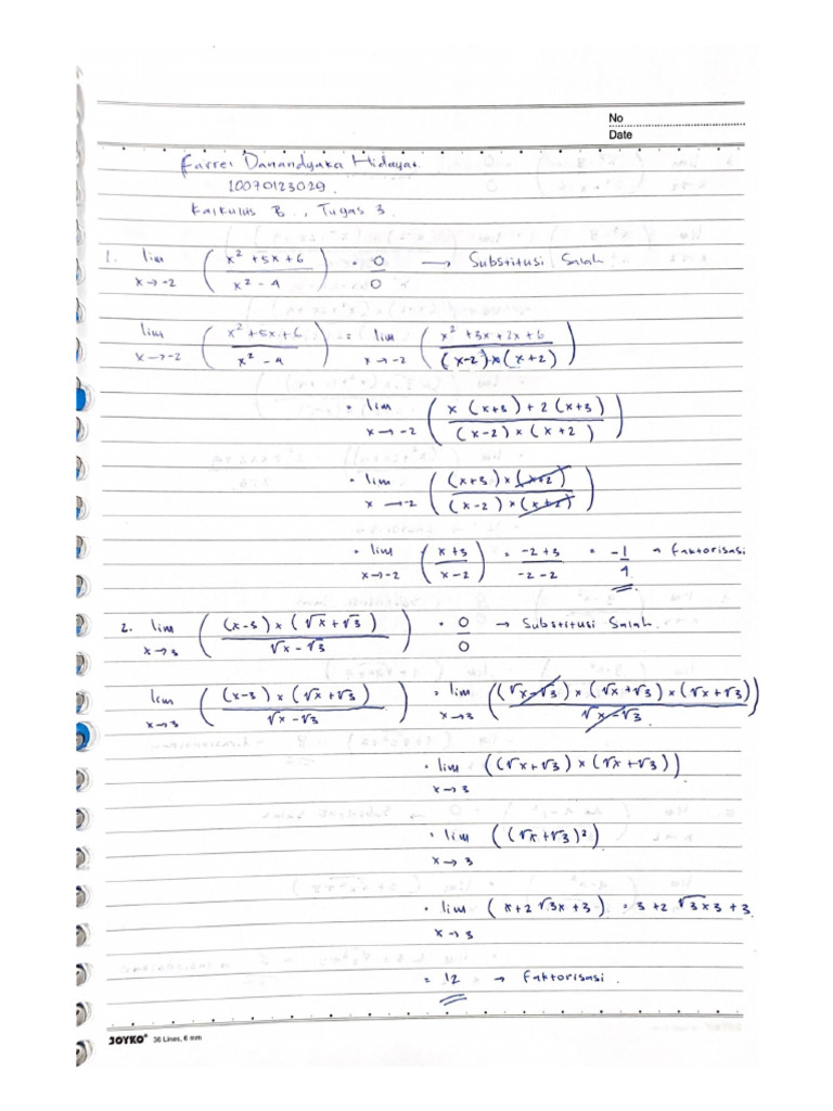 Tugas 3 Kalkulus SP | PDF