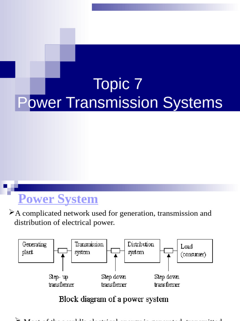Power Transmission Systems Overview | PDF | Electric Power Transmission ...