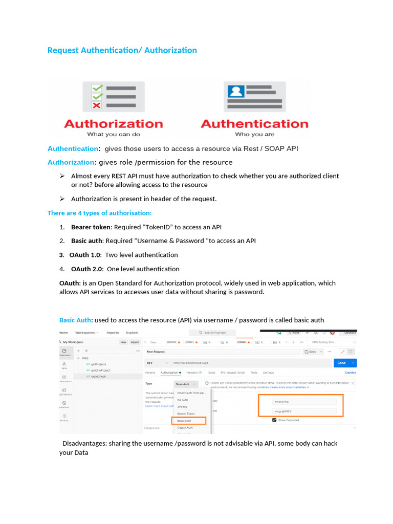 API Authentication and Authorization Guide | PDF | Security Technology ...
