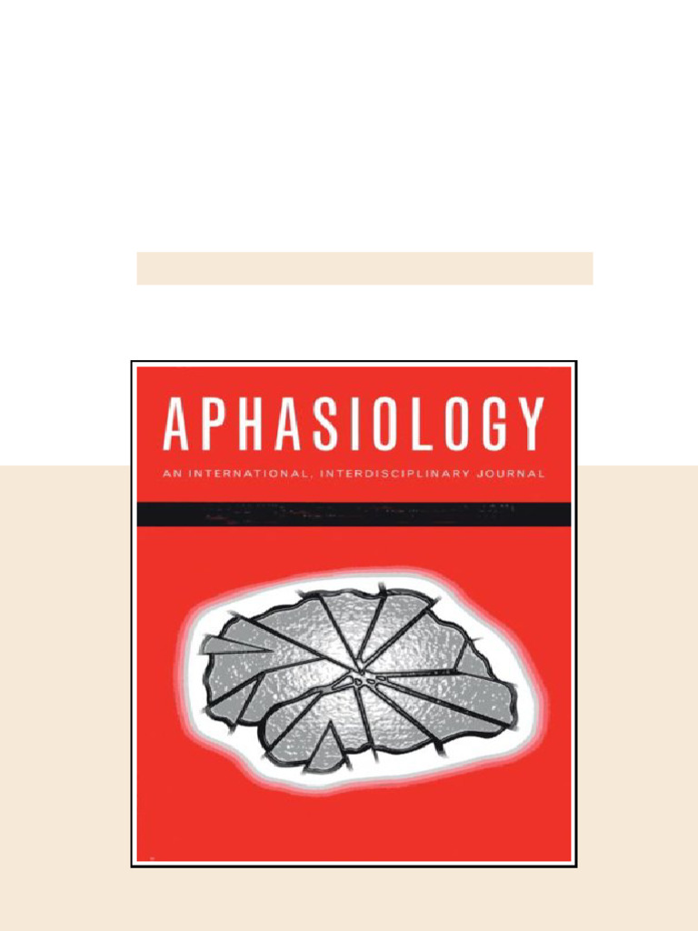 PALPA Ten Years After A Special Issue of Aphasiology Professor Chris ...