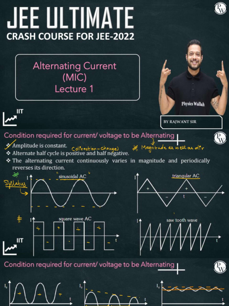 Alternating Current - 01 - Class Notes | PDF