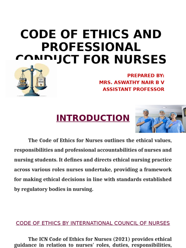 Nurses' Code of Ethics and Conduct Guide | PDF | Nursing | Informed Consent