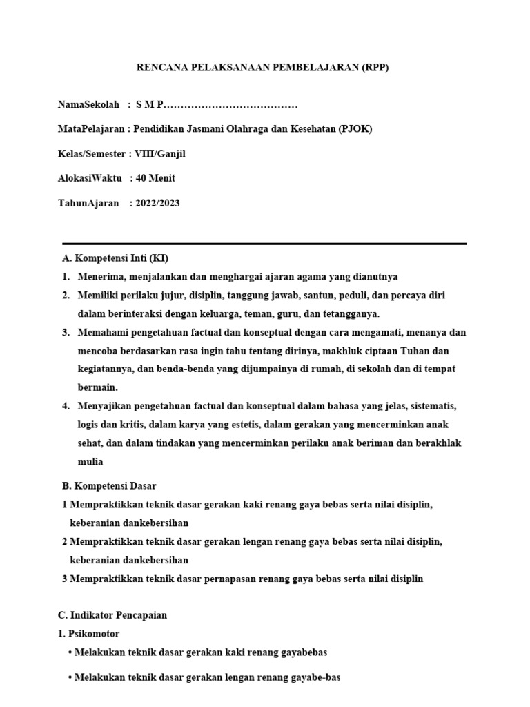 RPP_2107041_Muhammad Oktapian Nur Rajab_PJKR D 2021 | PDF
