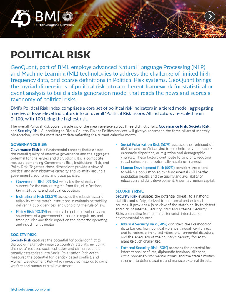 Political Risk Index Overview and Insights | PDF | Risk | Economics