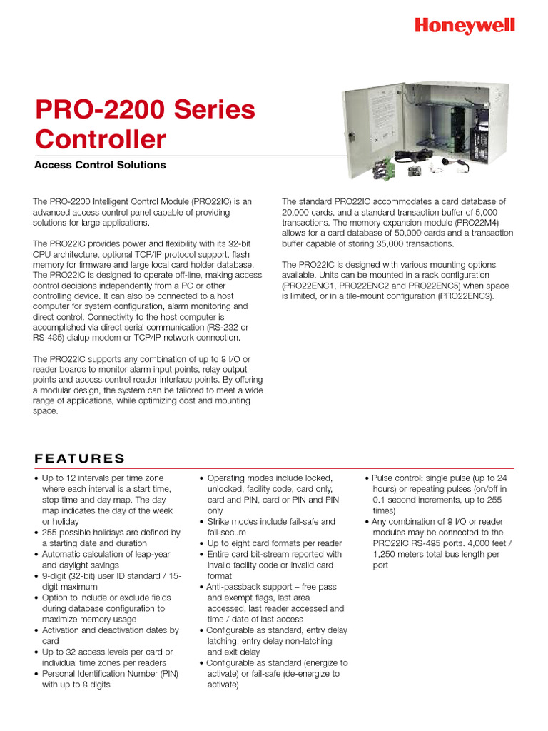 PRO-2200 Intelligent Access Control System | PDF | Access Control ...