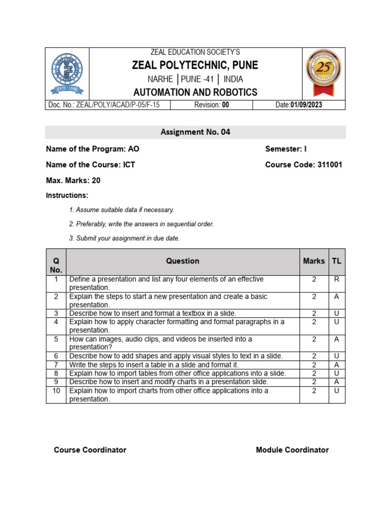 Automation and Robotics Assignment Guide | PDF