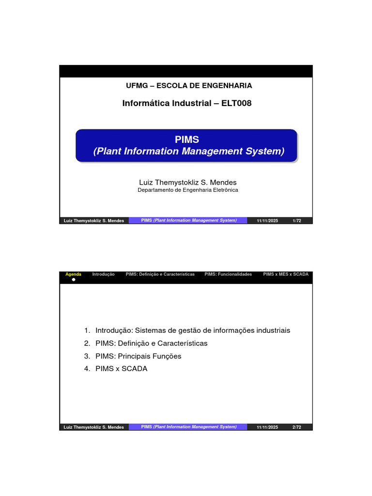PIMS: Gestão de Informações Industriais | PDF | Scada | Controlador ...