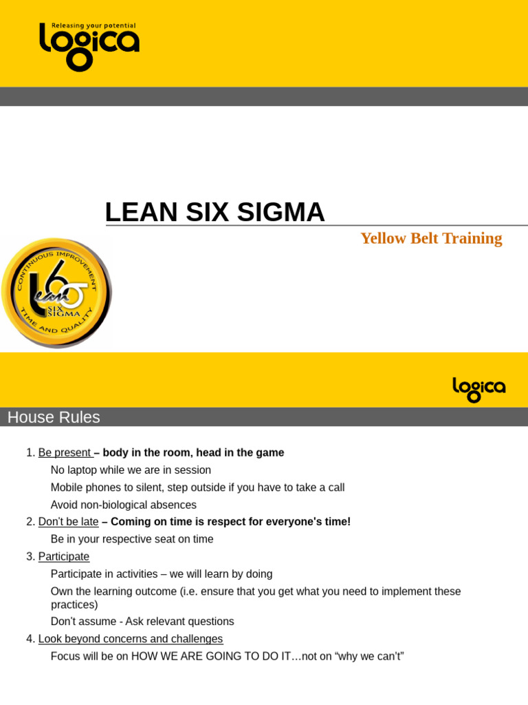 Yellow Belt Training Rev 6 | PDF | Six Sigma | Lean Manufacturing