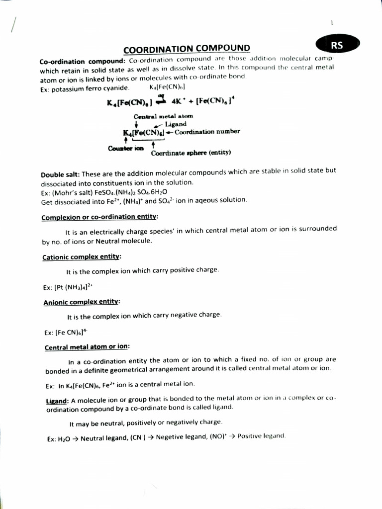 Understanding Coordination Compounds | PDF | Coordination Complex | Ligand