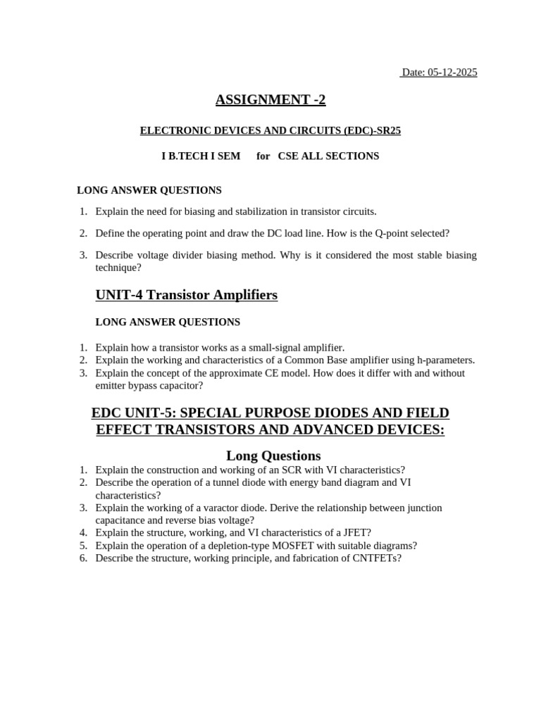 EDC Assignment 2 | PDF
