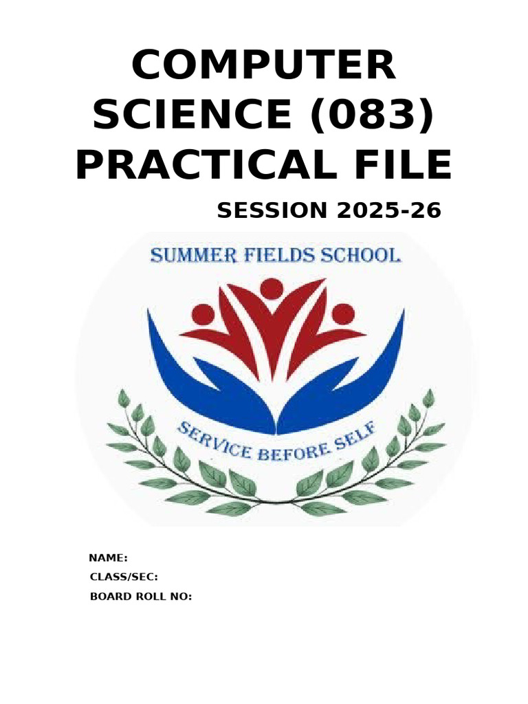 Cover Page Cs | PDF