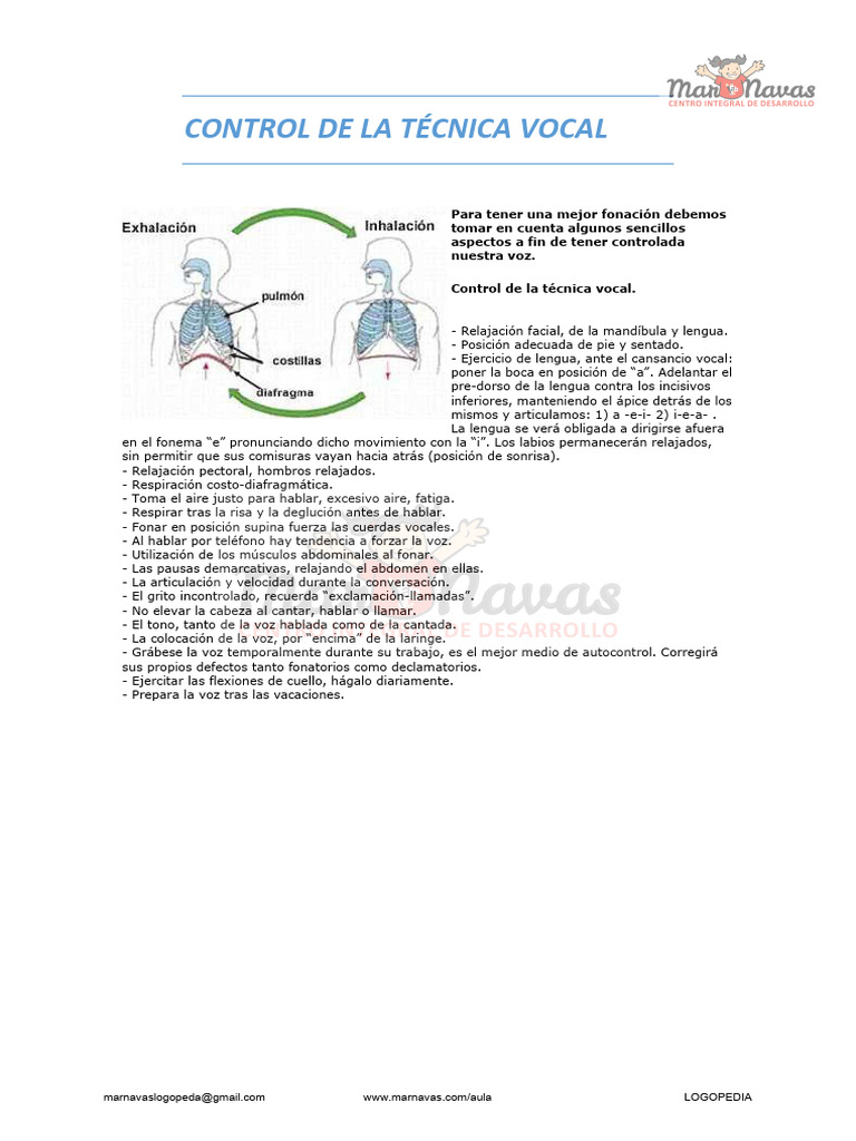 Control de La Tecnica Vocal | PDF | Voz humana