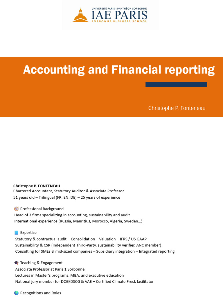 Financial Reporting and Accounting Standards | PDF | International ...