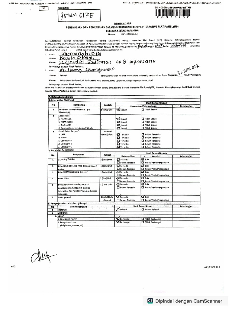 BA Pemeriksaan IFP | PDF