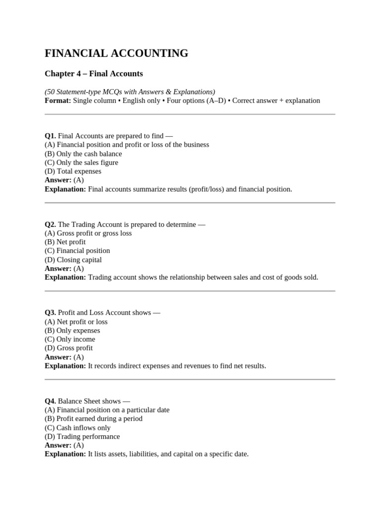 Final Accounts | PDF | Expense | Debits And Credits