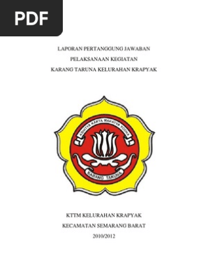 Laporan Pertanggung Jawaban Karang Taruna