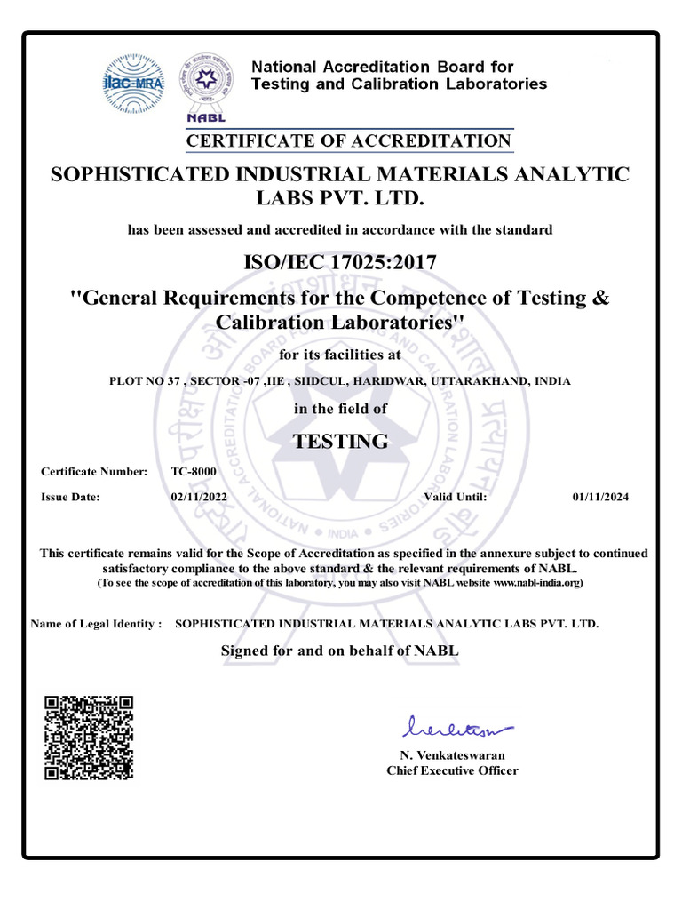 ISO/IEC 17025 Accreditation for Testing Lab | PDF