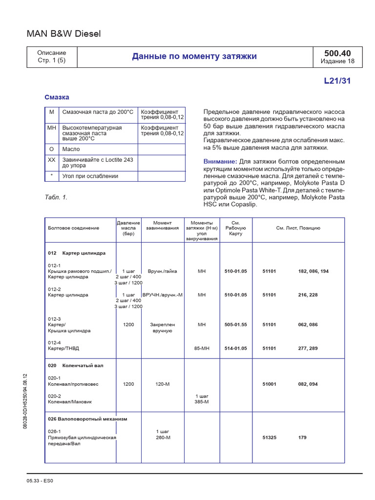 MAN B&W Diesel | PDF