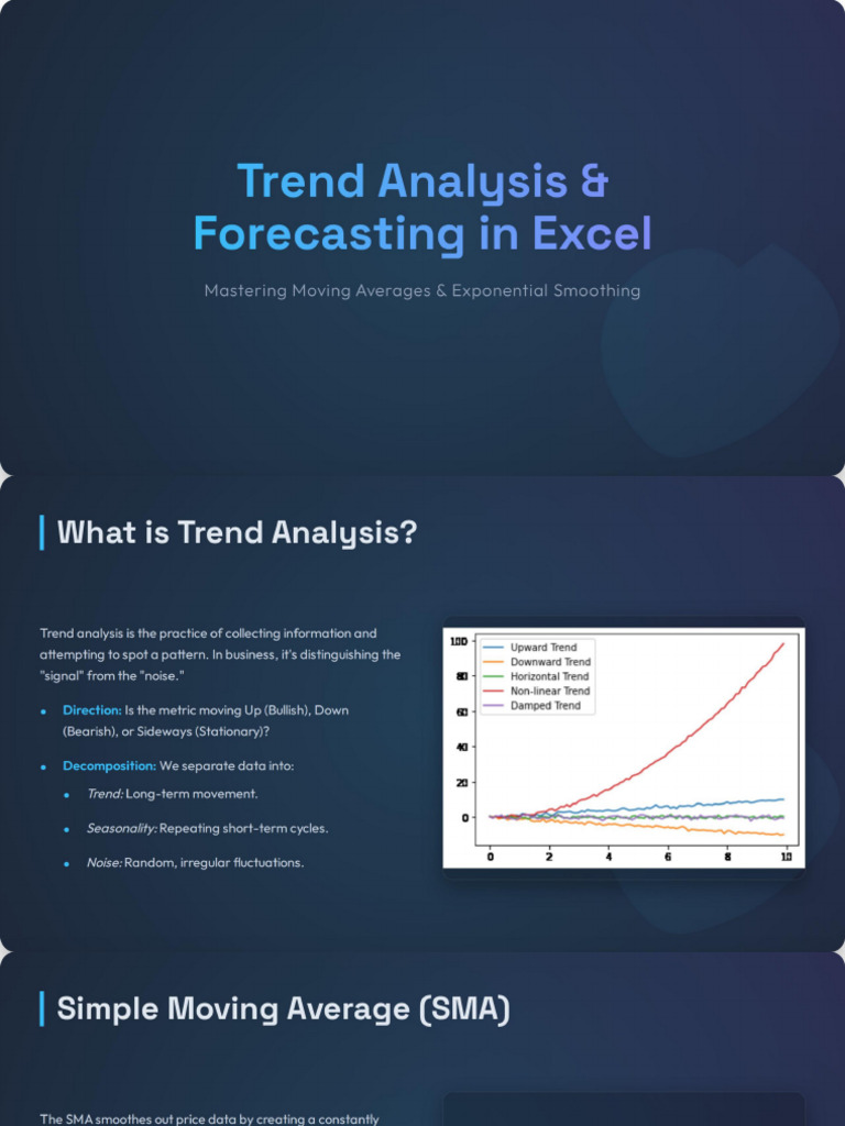 Trend Analysis, Moving Average, Exponential Smoothing | PDF