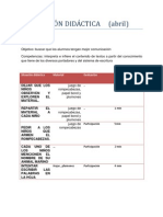 PLANEACIÓN DIDÁCTICA (Abril) (Lenguaje)