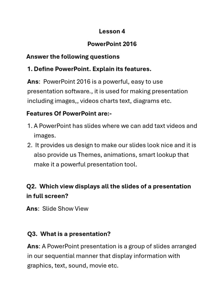 PowerPoint 2016 Features and Views Explained | PDF