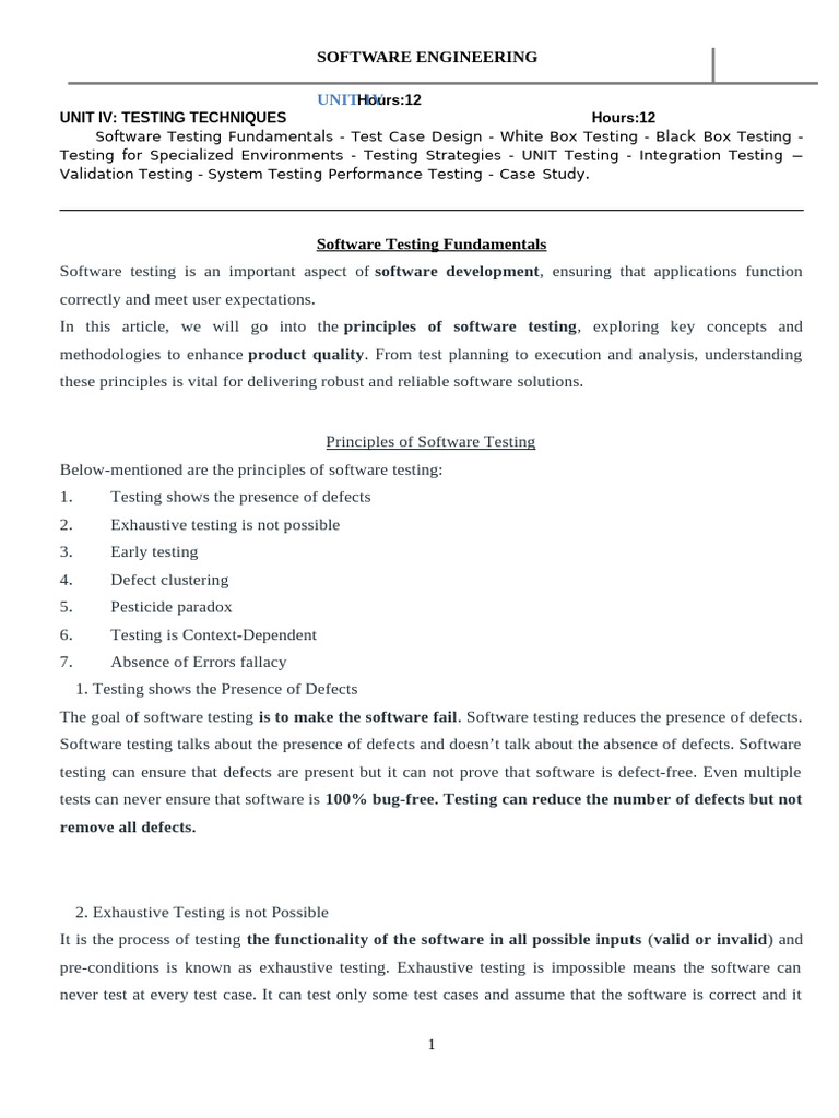 Software Testing Techniques Explained | PDF