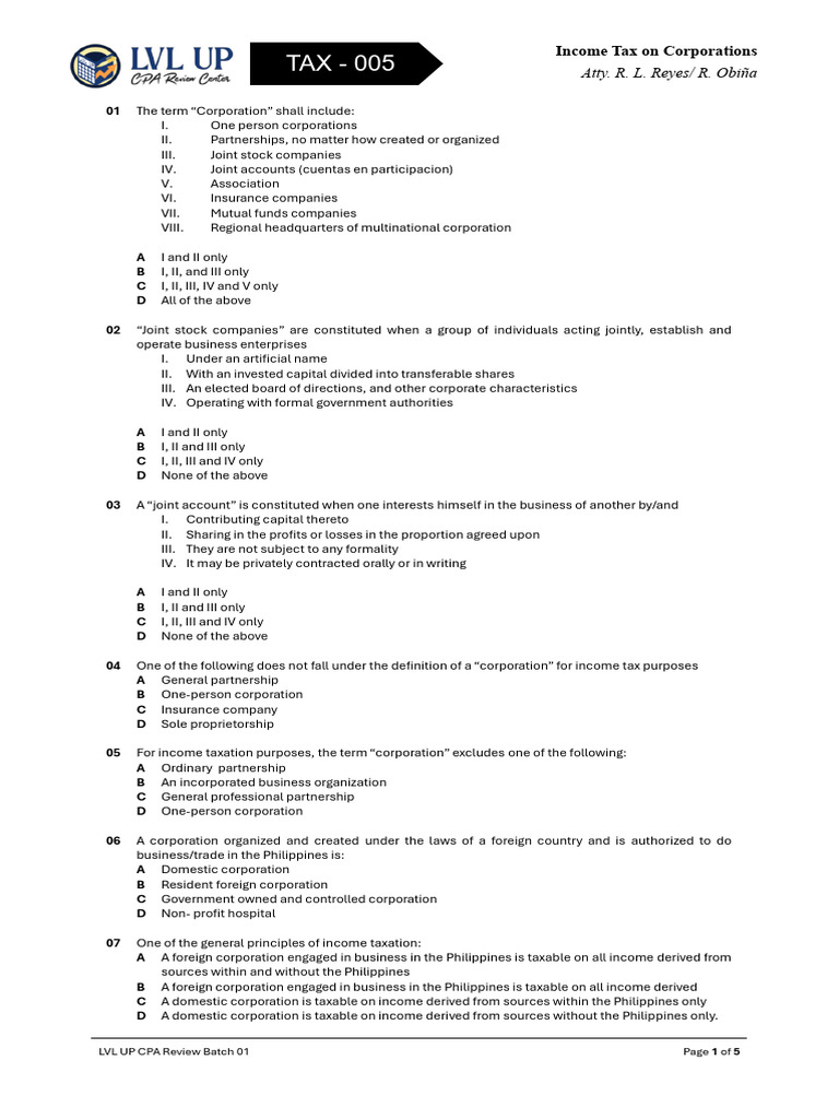 5. PDF Corporation and Partnership | PDF | Taxes | Corporate Tax