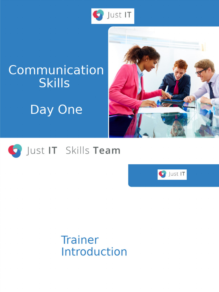 Communication Skills Day One | PDF | Communication | Cognition