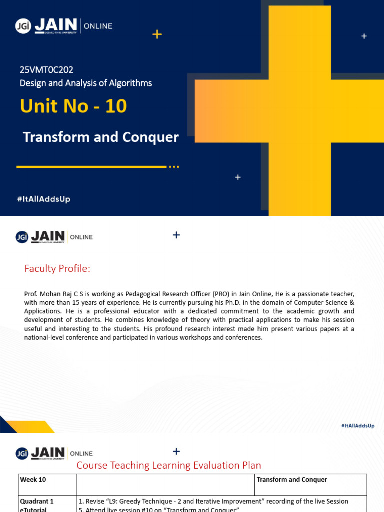 Transform and Conquer in Algorithms | PDF | Algorithms | Applied ...