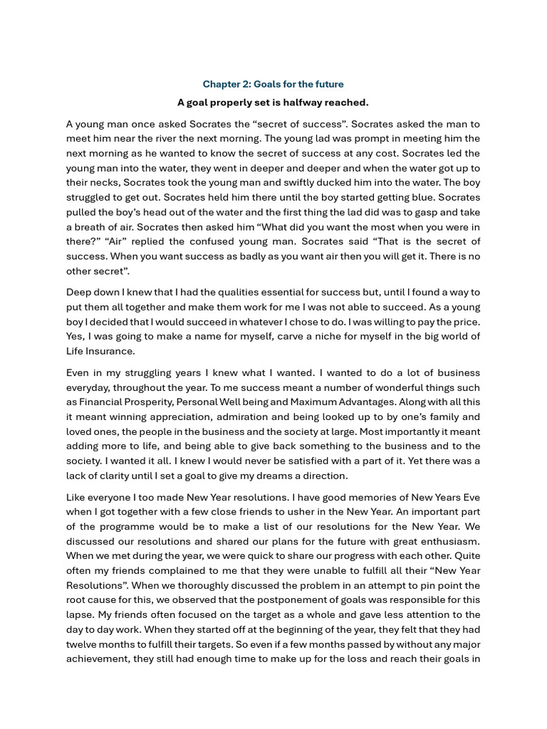 Setting Effective Future Goals | PDF | Goal | Optimism