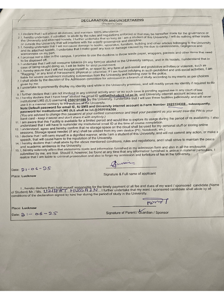 Declaration Form 11zon | PDF