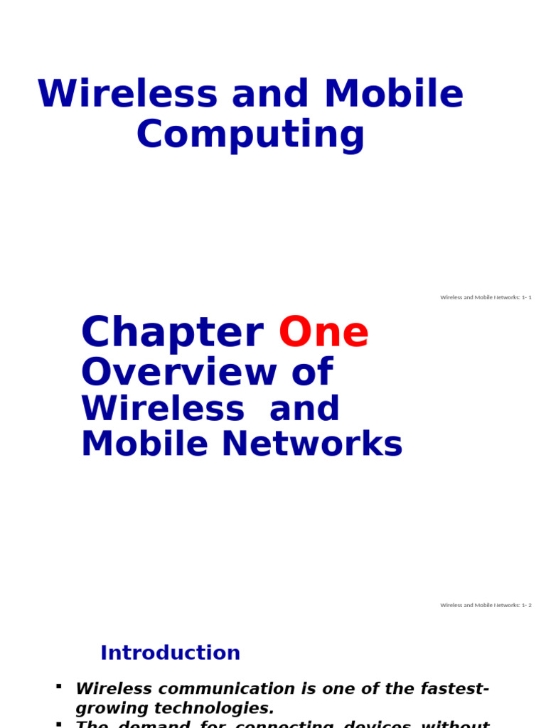 Chapter 1 (Overview of WMC) | PDF | Computer Network | Cellular Network